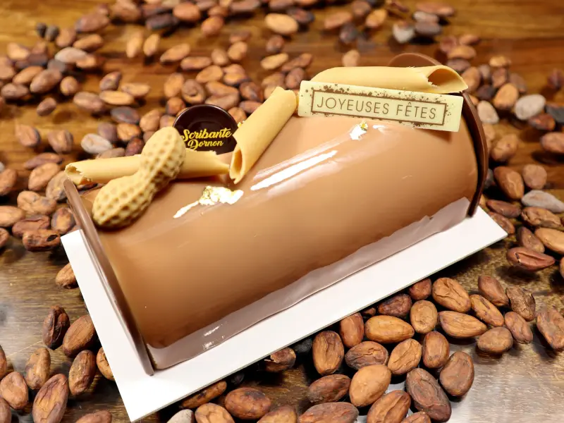 Bûche cacahuètes citron Bourgoin-Jallieu