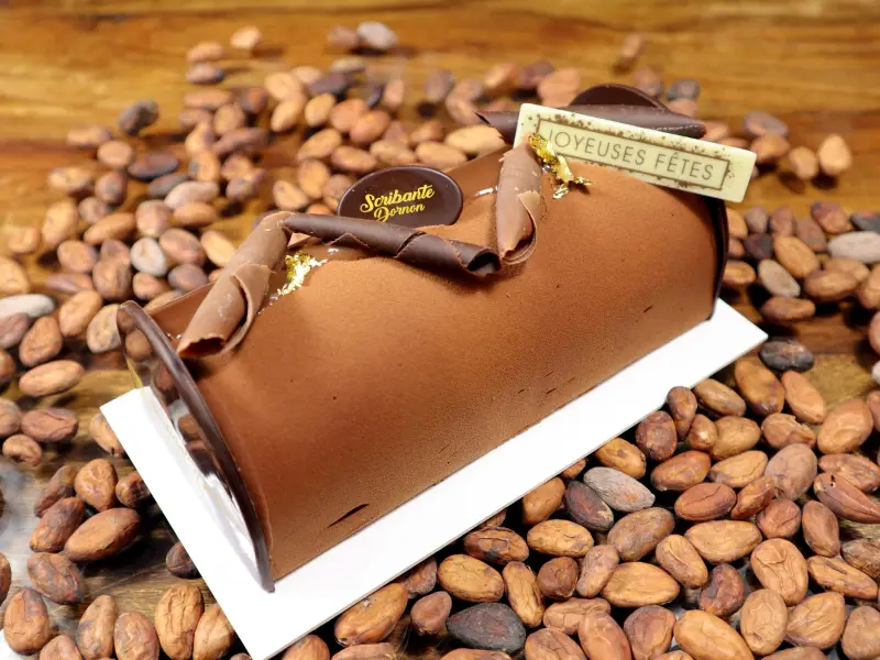 Bûche poire chocolat Bourgoin-Jallieu