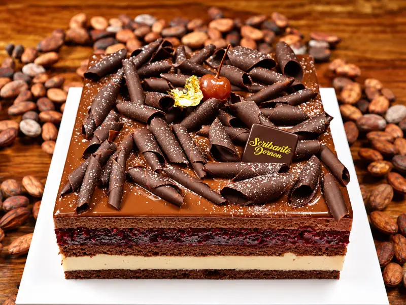 Pâtisserie chocolat cerise Bourgoin-Jallieu